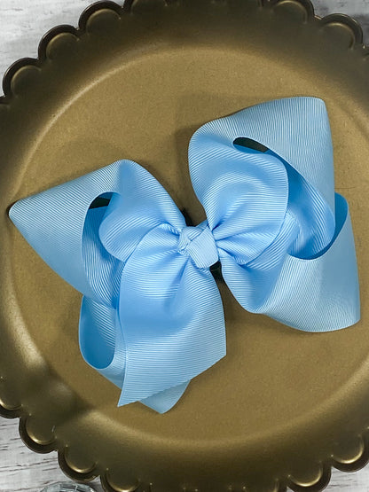 sky blue Oversize Grosgrain Hair Bow