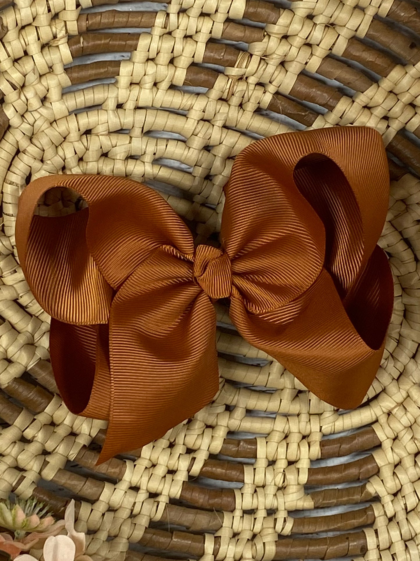 copper classic grosgrain hair bow