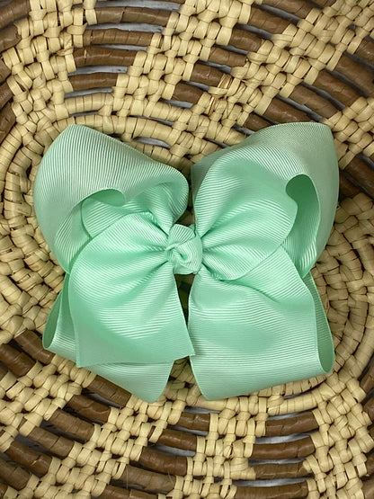 mint classic grosgrain hair bow