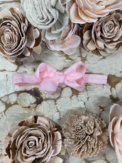 Light Pink Original Grosgrain Hair Bow Headband