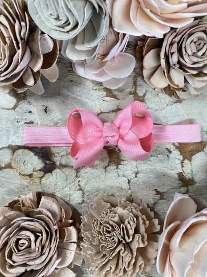 Pink Original Grosgrain Hair Bow Headband