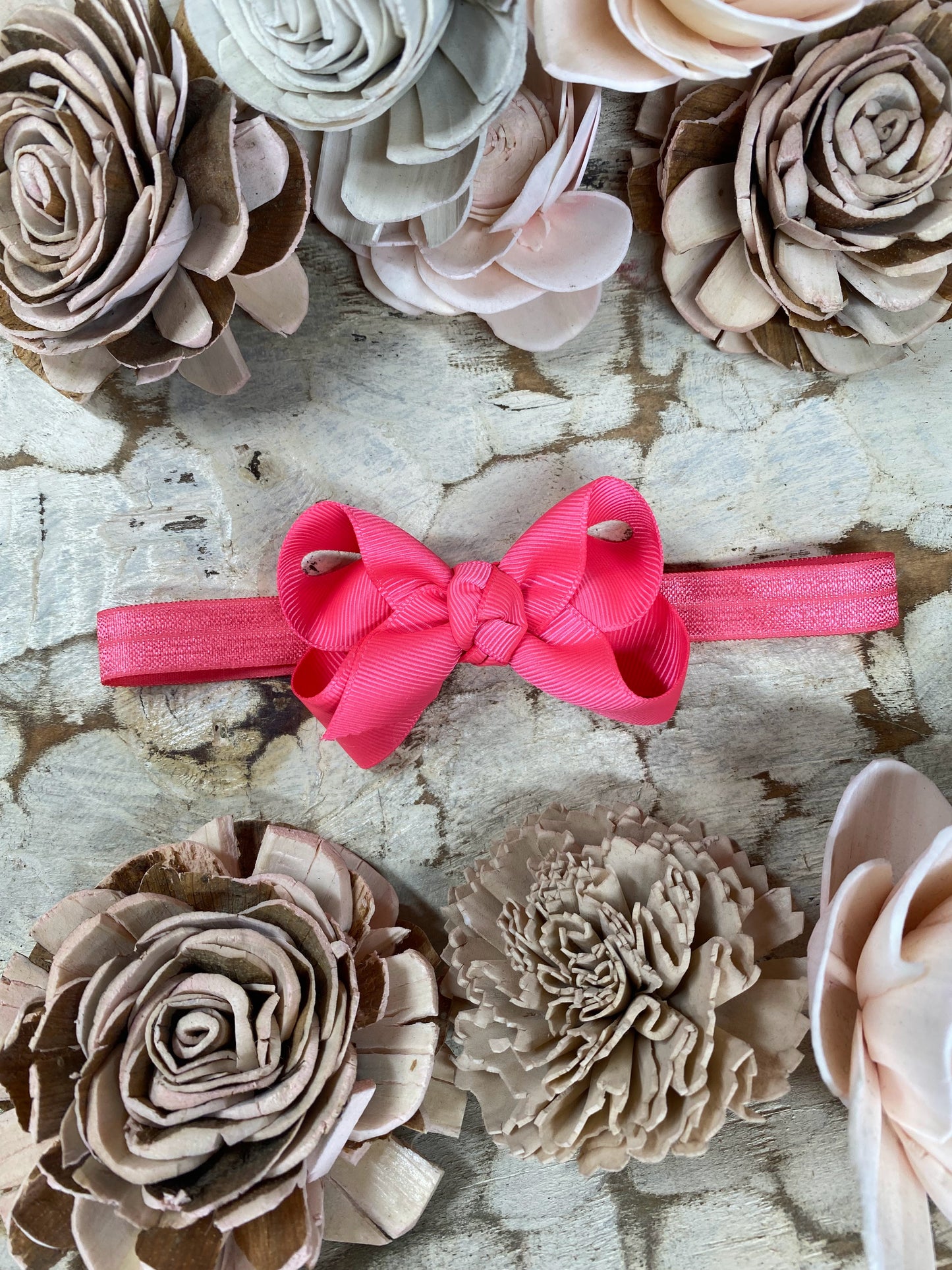 Neon Pink Original Grosgrain Hair Bow Headband