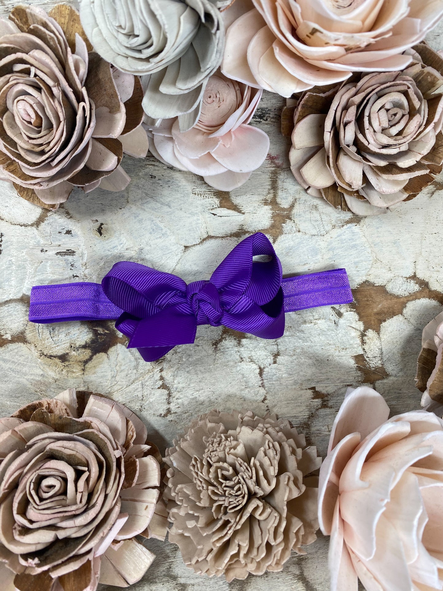 Purple Original Grosgrain Hair Bow Headband