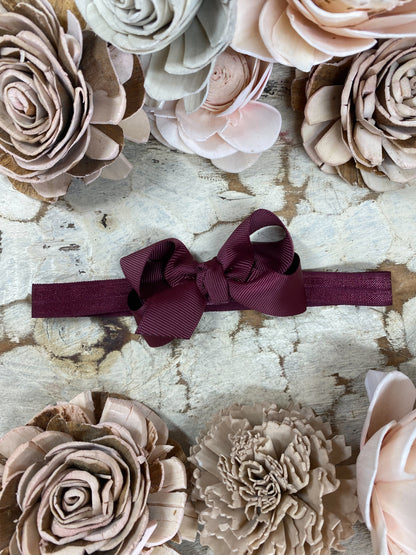 Maroon Original Grosgrain Hair Bow Headband