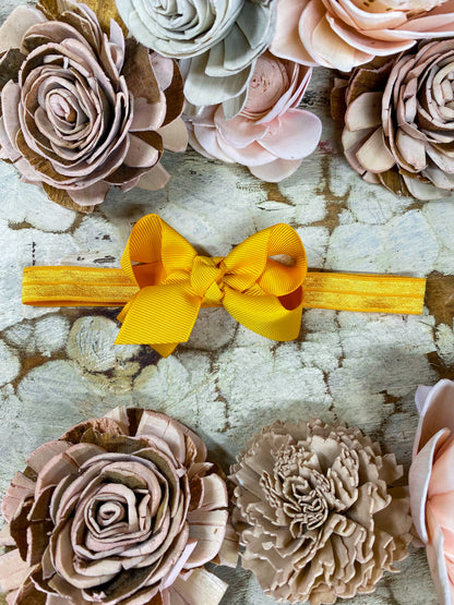 Mustard Original Grosgrain Hair Bow Headband