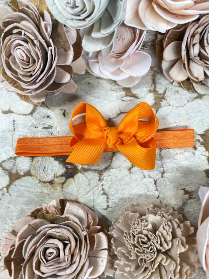 Orange Original Grosgrain Hair Bow Headband