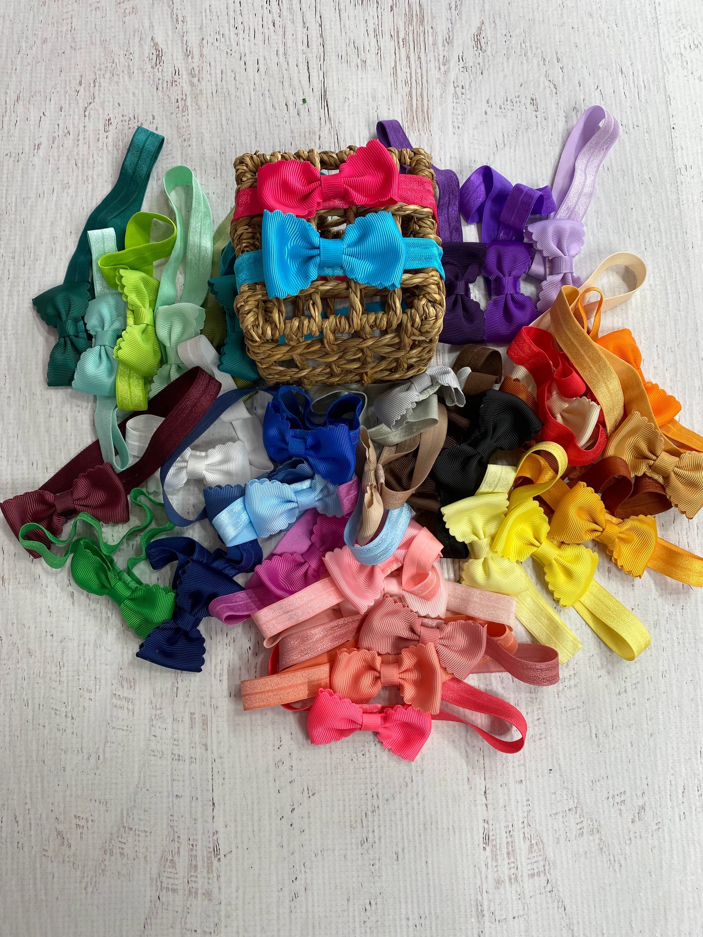 Assortment of Bitty Scalloped Bow - Headbands