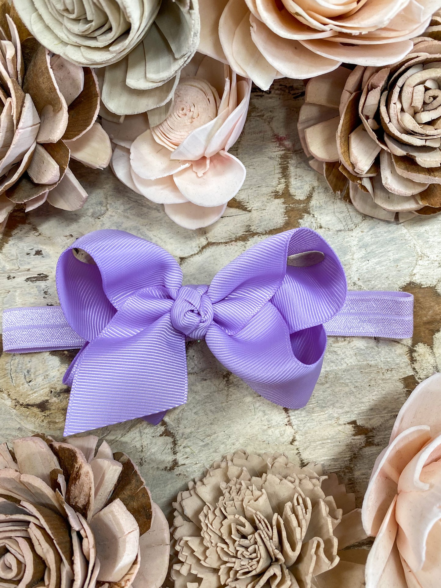 Lavender Essential Grosgrain Hair Bow Headband