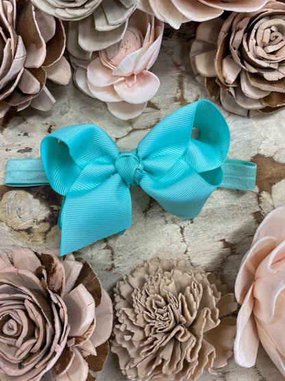 Aqua Essential Grosgrain Hair Bow Headband