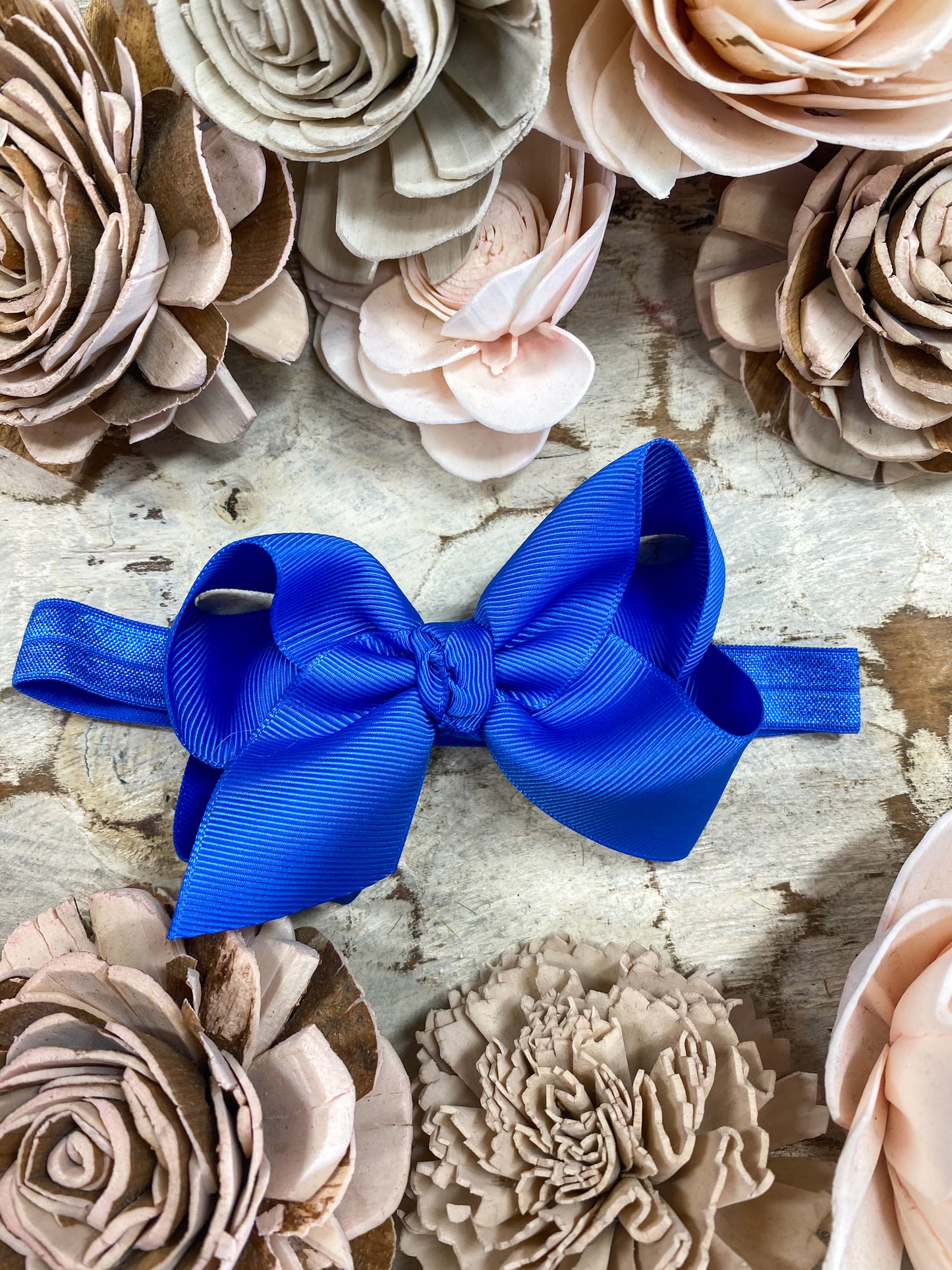 Royal Blue Essential Grosgrain Hair Bow Headband