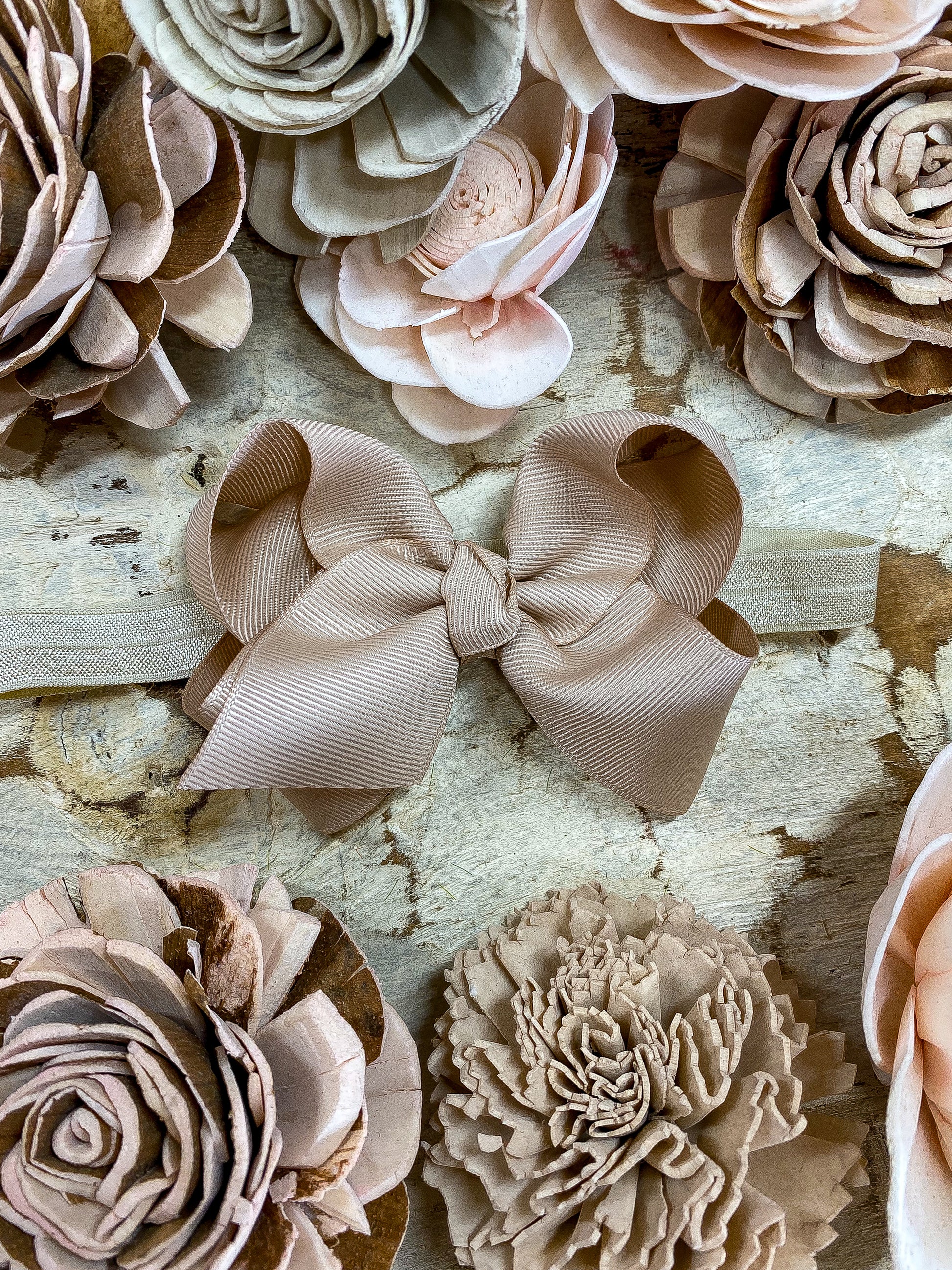 Oatmeal Essential Grosgrain Hair Bow Headband