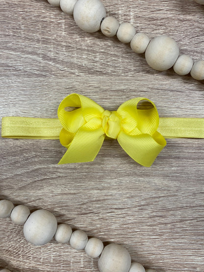 Yellow Original Grosgrain Hair Bow Headband