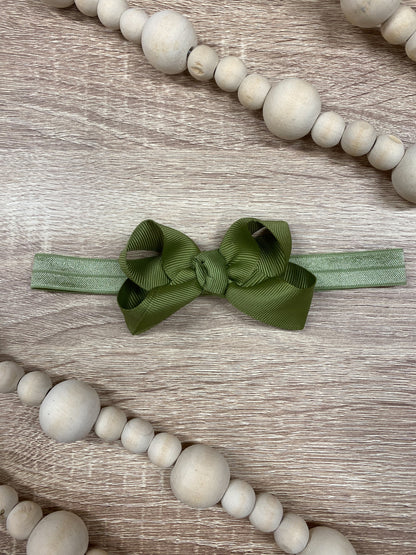 Olive Original Grosgrain Hair Bow Headband