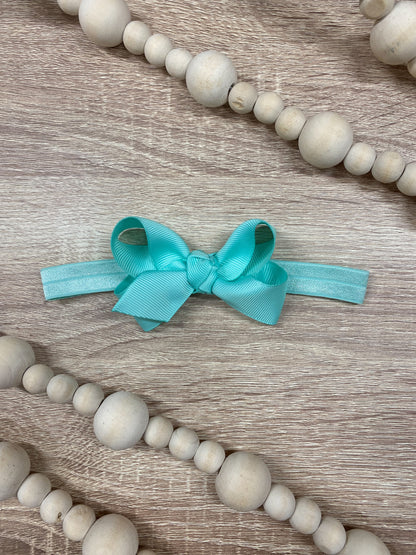 Aqua Original Grosgrain Hair Bow Headband