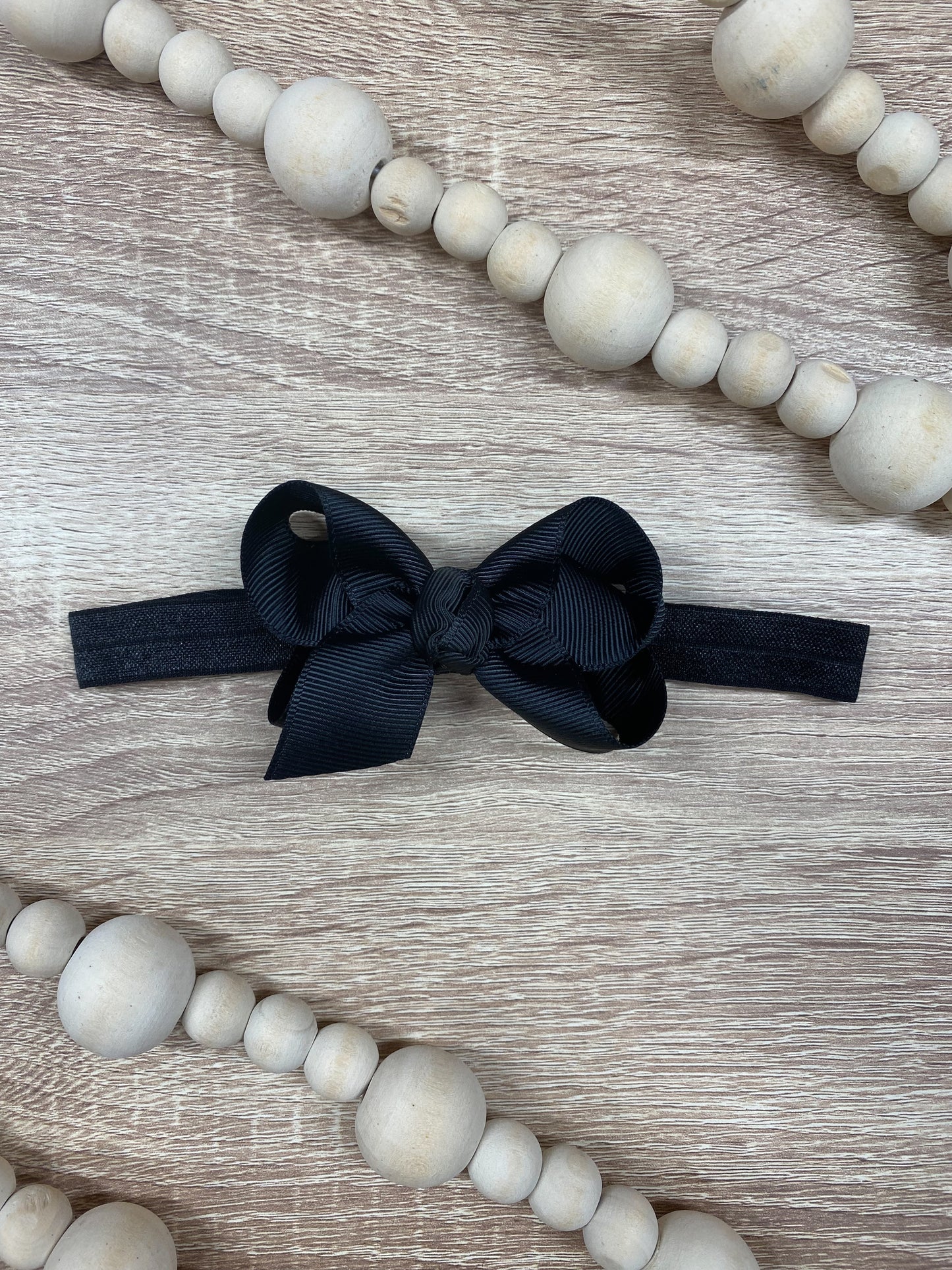 Black Original Grosgrain Hair Bow Headband