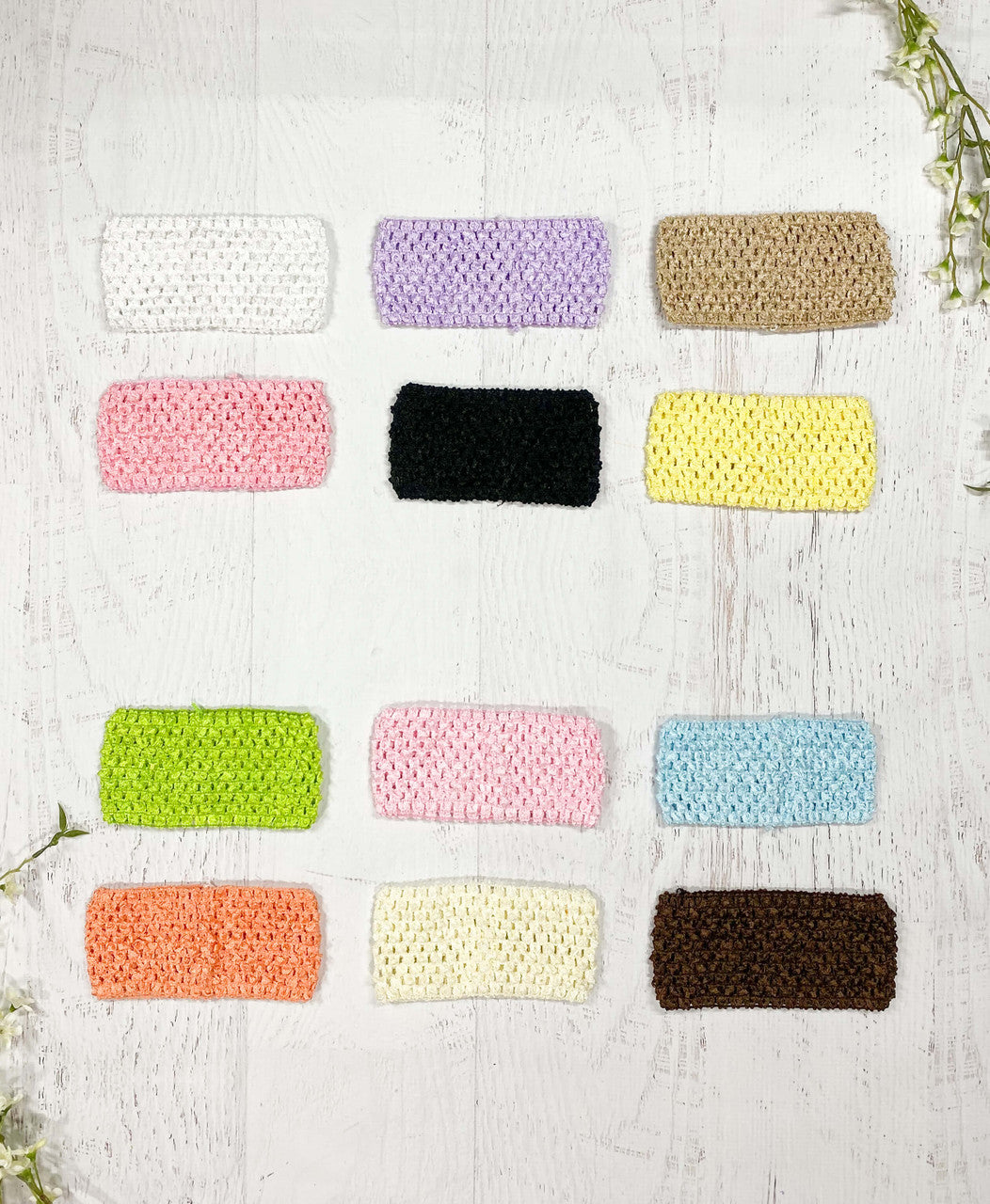 2.75" Crochet Headband Variety Pack - basic color pack