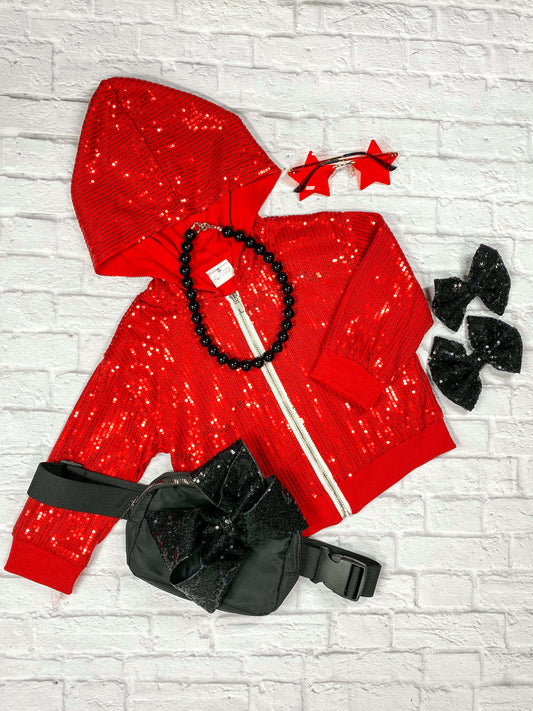 red sequin jackets