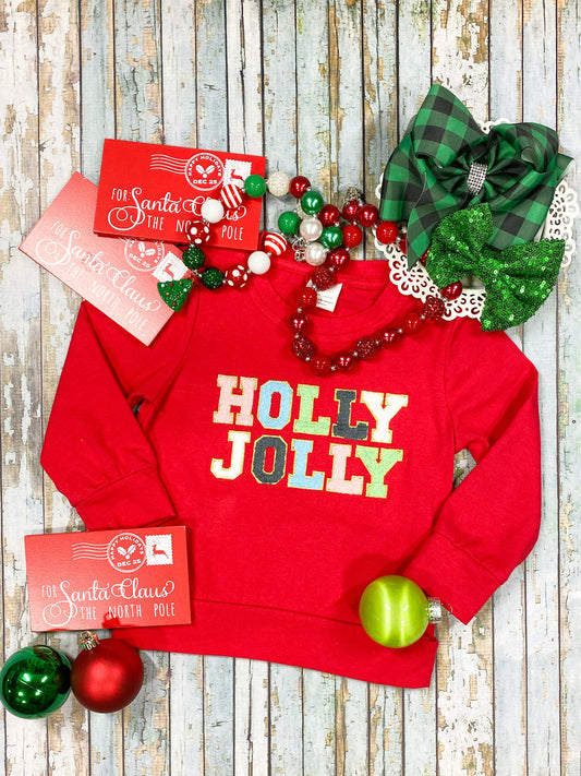 Girls Holly Jolly Chenille Top