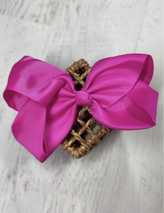 Fuchsia Big Bows - Texas Size Grosgrain Hair Bow