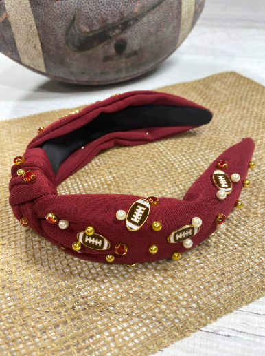 Maroon Football Glam Headband