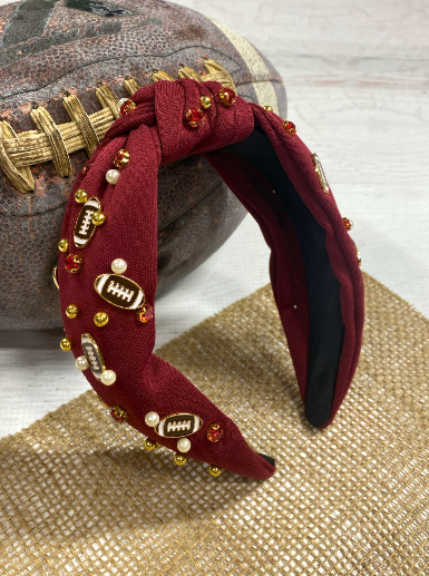 Maroon Football Glam Headband