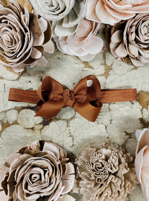 Copper Original Grosgrain Hair Bow Headband