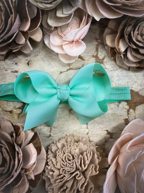 Mint Essential Grosgrain Hair Bow Headband