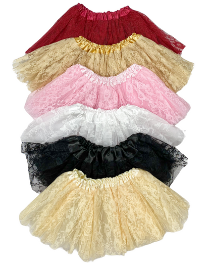 Baby lace tutus in 6 color options