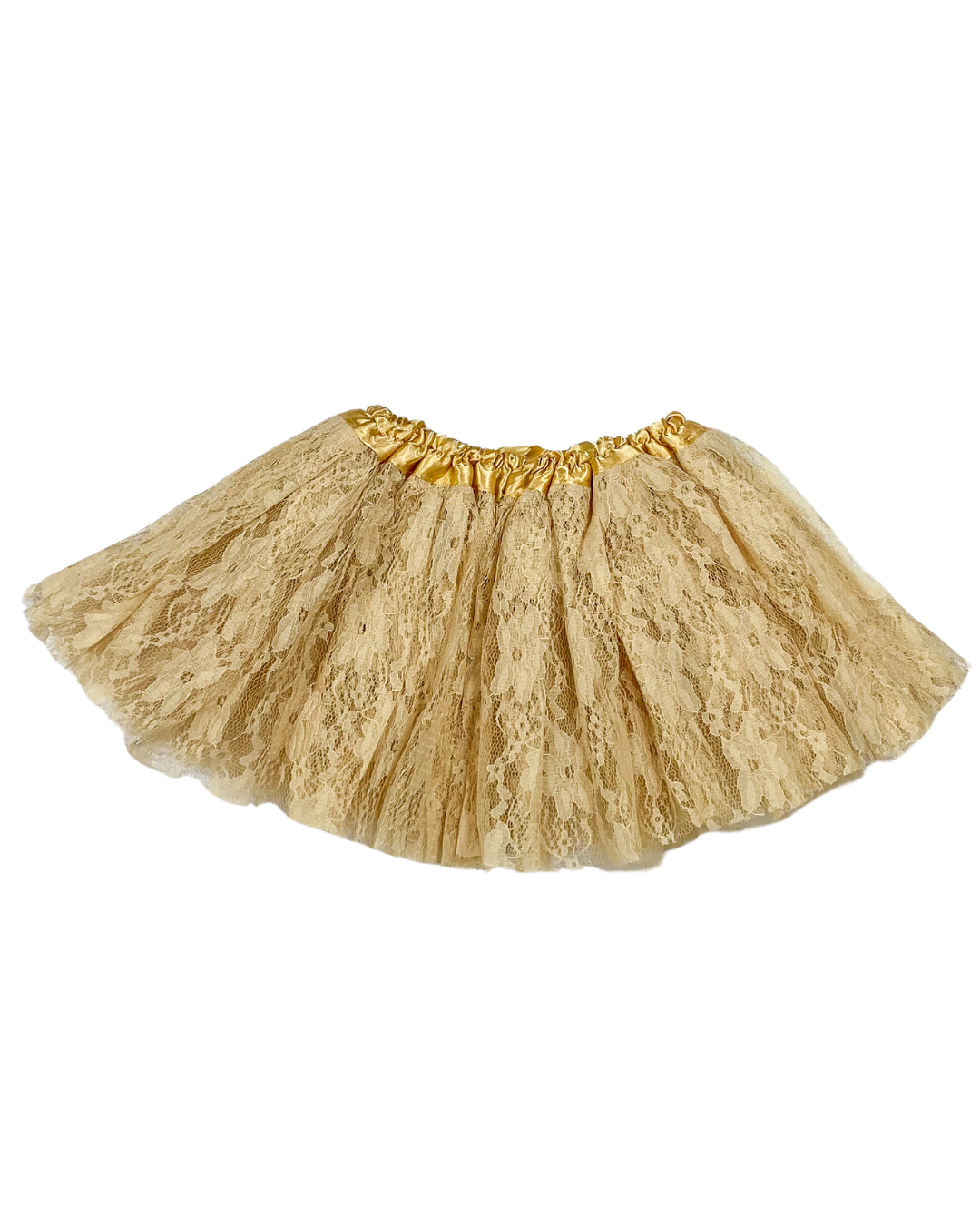 Girls lace tutu in champagne