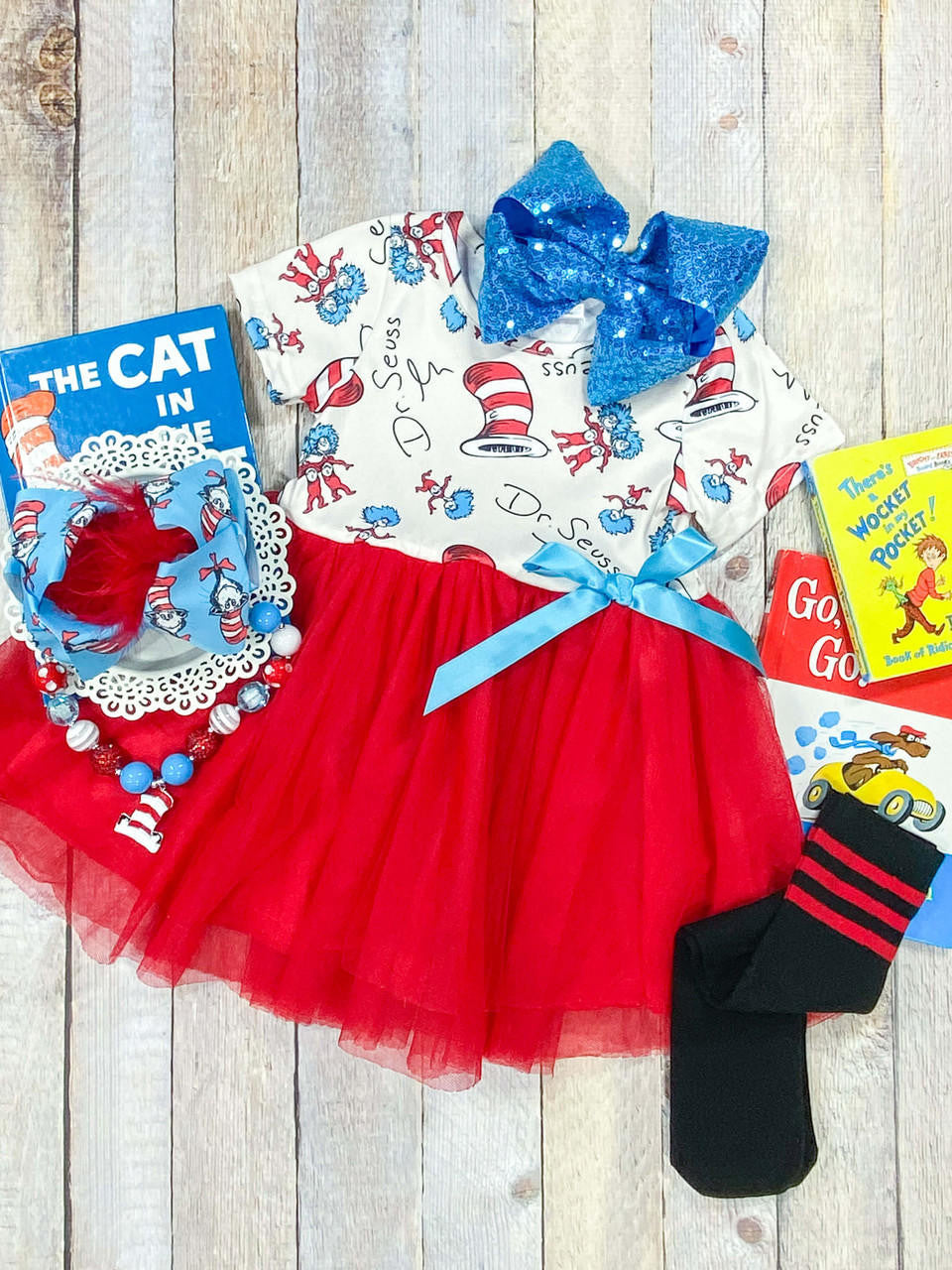 Cat in the Hat Tutu Dress 