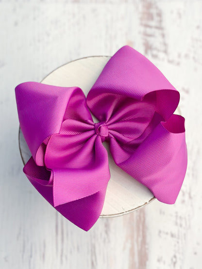 fuchsia texas size hair bow