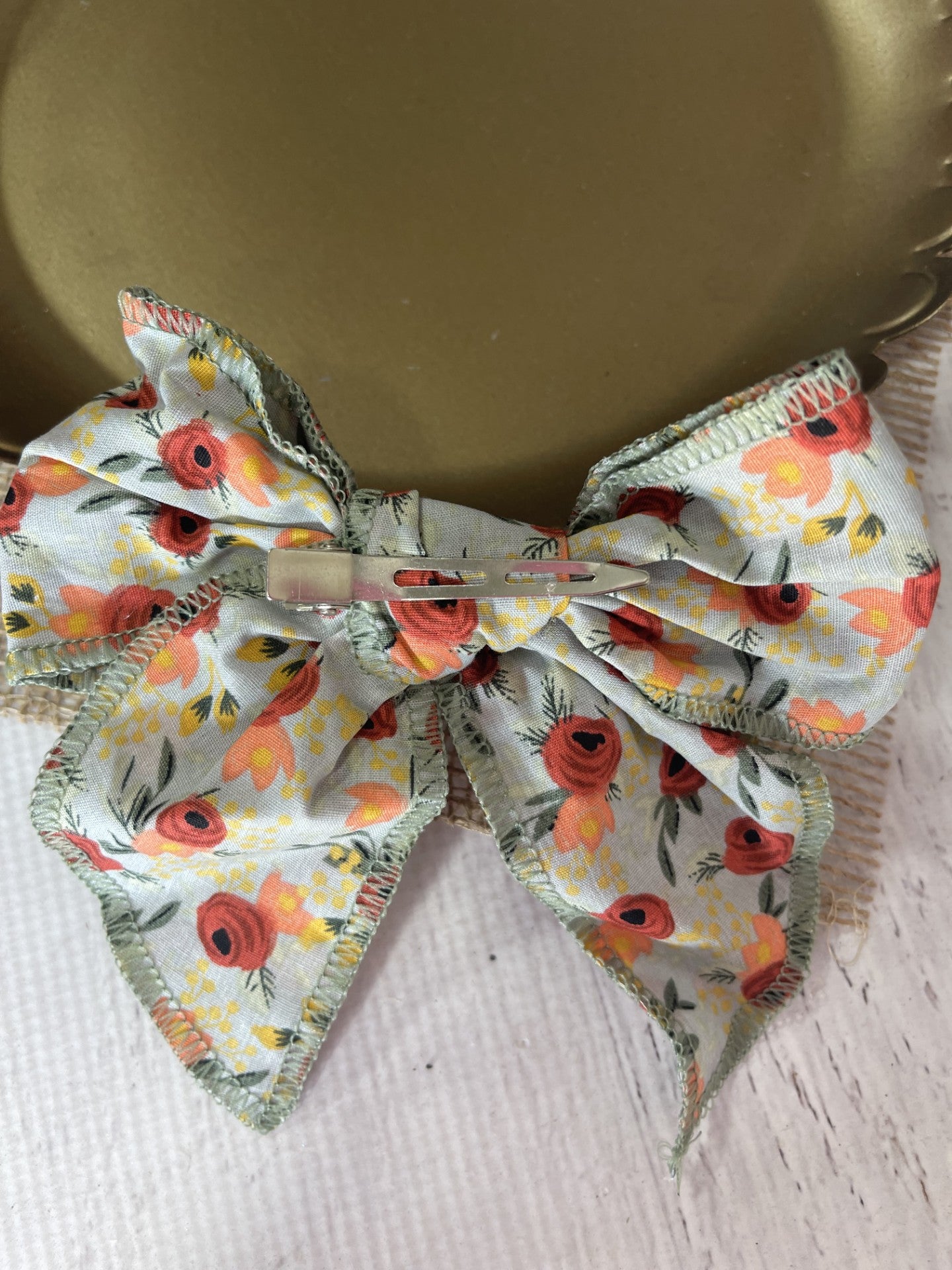 Floral Hand Tied Bow