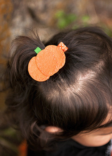 Halloween Felt Pumpkin Hair Clip