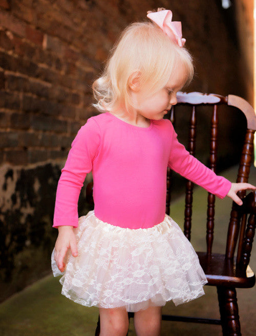 Lace Baby Tutu in Ivory for babies and toddler girls up to 2t in ivory