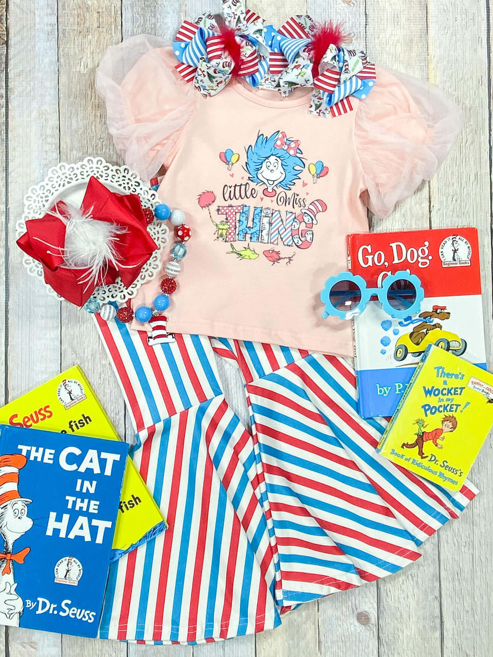 Little Miss Thing Striped Bell Set 