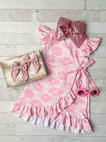 Mommy & Me Pink Ruffled Dress 