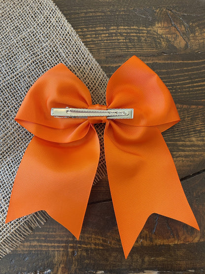 Pumpkin Orange Cheer Bow