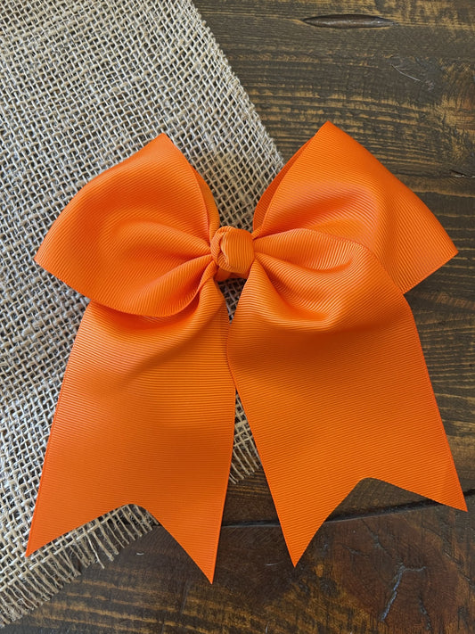 Pumpkin Orange Cheer Bow