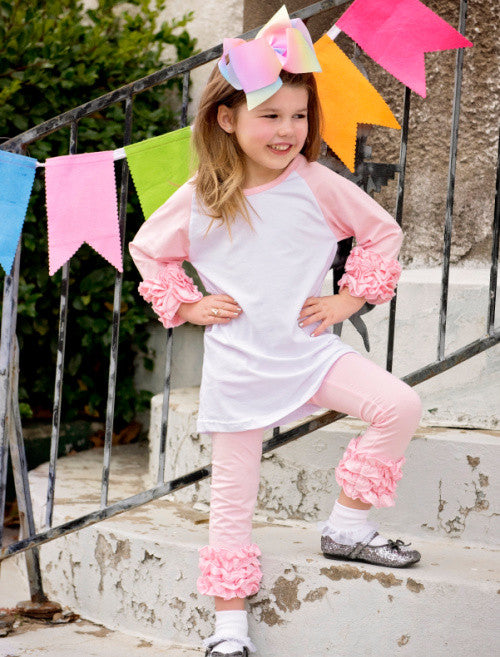 Solid Ruffled Leggings for Girls The Hair Bow Company