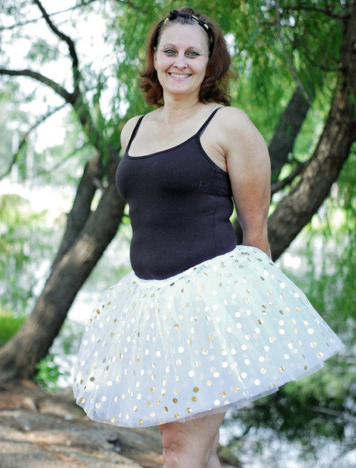 White gold dot tutu