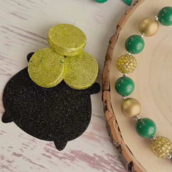 Green & Gold Chunky Necklace video