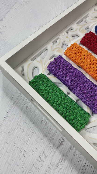 Bold Rainbow 1.5" Crochet Headband Variety Pack (6)