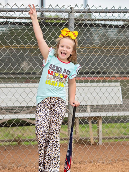 Girls softball game day outfit